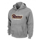 St.Louis Rams Authentic font Pullover Hoodie Grey