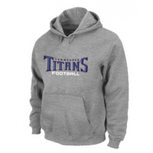 Tennessee Titans Authentic font Pullover Hoodie Grey