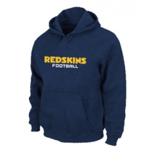 Washington Red Skins Authentic font Pullover Hoodie D.Blue
