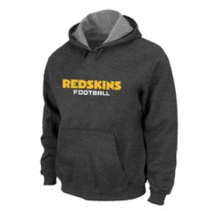 Washington Red Skins Authentic font Pullover Hoodie D.Grey
