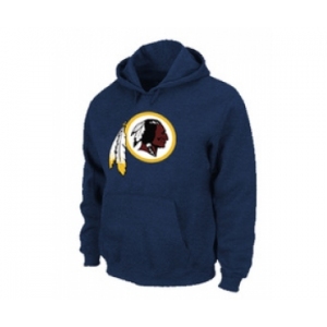 Washington Red Skins Logo Pullover Hoodie D.Blue