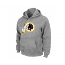 Washington Red Skins Logo Pullover Hoodie Grey