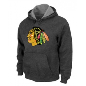 NHL Chicago Blackhawks Big & Tall Logo Pullover Hoodie D.Grey