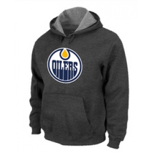 NHL Edmonton Oilers Big & Tall Logo Pullover Hoodie D.Grey