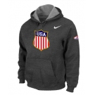 NHL winter Olympics USA Flag Pullover Hoodie D.Grey