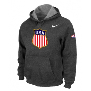 NHL winter Olympics USA Flag Pullover Hoodie D.Grey