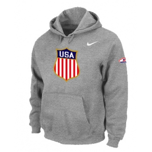 NHL winter Olympics USA Flag Pullover Hoodie Grey