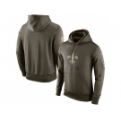 Men's New Orleans Saints Nike Olive Salute To Service KO Performance Hoodie