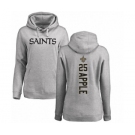 NFL Women's Nike New Orleans Saints #25 Eli Apple Ash Backer Pullover Hoodie