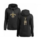 NFL Women's Nike New Orleans Saints #7 Taysom Hill Black Backer Pullover Hoodie