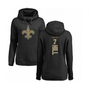 NFL Women's Nike New Orleans Saints #7 Taysom Hill Black Backer Pullover Hoodie