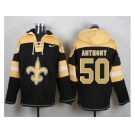 Nike New Orleans Saints #50 Stephone Anthony Black Player Pullover Hoodie