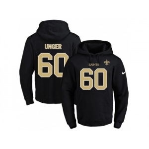 Nike New Orleans Saints #60 Max Unger Black Name & Number Pullover NFL Hoodie