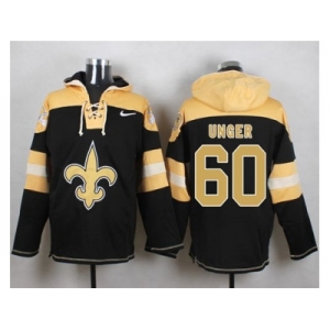Nike New Orleans Saints #60 Max Unger Black Player Pullover Hoodie