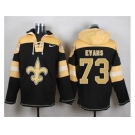Nike New Orleans Saints #73 Jahri Evans Black Player Pullover Hoodie