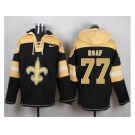 Nike New Orleans Saints #77 Willie Roaf Black Player Pullover Hoodie