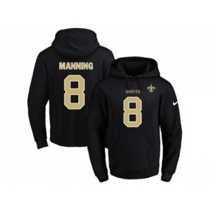 Nike New Orleans Saints #8 Archie Manning Black Name & Number Pullover NFL Hoodie