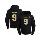Nike New Orleans Saints #9 Drew Brees Black Name & Number Pullover NFL Hoodie