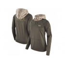 Women New Orleans Saints Nike Olive Salute to Service Performance Pullover Hoodie