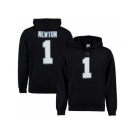 Carolina Panthers #1 Cam Newton Black Majestic Eligible Receiver II Name & Number NFL Hoodie