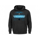 Carolina Panthers Majestic Black 2015 NFC Conference Champions Supreme Ruler VIII Pullover Hoodie