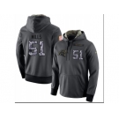 Men Carolina Panthers #51 Sam Mills Stitched Black Anthracite Salute to Service Player Performance Hoodie