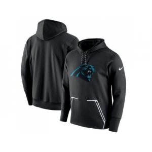 Men Carolina Panthers Nike Black Champ Drive Vapor Speed Performance Pullover Hoodie
