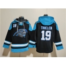 Men's Carolina Panthers #19 Adam Thielen Black Ageless Must-Have Lace-Up Pullover Hoodie