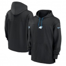 Men's Carolina Panthers Black Performance Pullover Hoodie