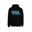 Men's Carolina Panthers Nike Black KO Wordmark Performance Hoodie