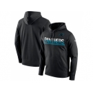 Men's Carolina Panthers Nike Black Sideline Circuit Pullover Performance Hoodie