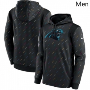 Men's Carolina Panthers Nike Charcoal 2021 NFL Crucial Catch Therma Pullover Hoodie