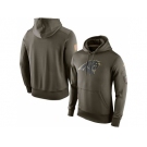 Men's Carolina Panthers Nike Olive Salute To Service KO Performance Hoodie