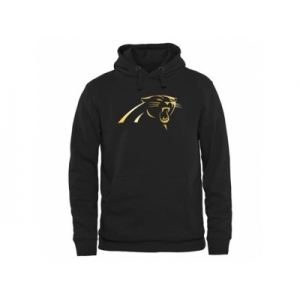 Men's Carolina Panthers Pro Line Black Gold Collection Pullover Hoodie