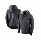 NFL Men's Nike Carolina Panthers #1 Cam Newton Stitched Black Anthracite Salute to Service Player Performance Hoodie