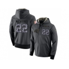 NFL Men's Nike Carolina Panthers #22 Christian McCaffrey Stitched Black Anthracite Salute to Service Player Performance Hoodie