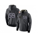 NFL Men's Nike Carolina Panthers #59 Luke Kuechly Stitched Black Anthracite Salute to Service Player Performance Hoodie