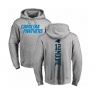 NFL Nike Carolina Panthers #12 DJ Moore Ash Backer Pullover Hoodie