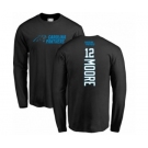 NFL Nike Carolina Panthers #12 DJ Moore Black Backer Long Sleeve T-Shirt