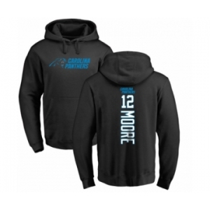 NFL Nike Carolina Panthers #12 DJ Moore Black Backer Pullover Hoodie