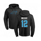 NFL Nike Carolina Panthers #12 DJ Moore Black Name & Number Logo Pullover Hoodie