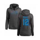 NFL Women's Nike Carolina Panthers #12 DJ Moore Ash One Color Pullover Hoodie