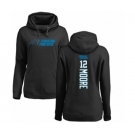 NFL Women's Nike Carolina Panthers #12 DJ Moore Black Backer Pullover Hoodie