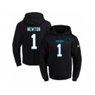 Nike Carolina Panthers #1 Cam Newton Black Name & Number Pullover NFL Hoodie