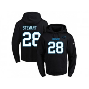 Nike Carolina Panthers #28 Jonathan Stewart Black Name & Number Pullover NFL Hoodie