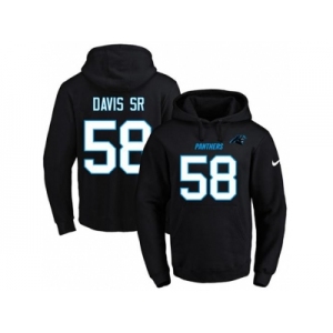 Nike Carolina Panthers #58 Thomas Davis Sr Black Name & Number Pullover NFL Hoodie