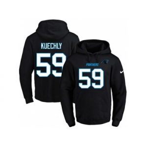 Nike Carolina Panthers #59 Luke Kuechly Black Name & Number Pullover NFL Hoodie