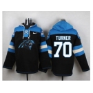 Nike Carolina Panthers #70 Trai Turner Black Player Pullover NFL Hoodie