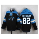 Nike Carolina Panthers #82 Jerricho Cotchery Black Player Pullover NFL Hoodie