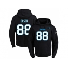 Nike Carolina Panthers #88 Greg Olsen Black Name & Number Pullover NFL Hoodie